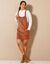 Robe chasuble évasée, velours côtelé (caramel)