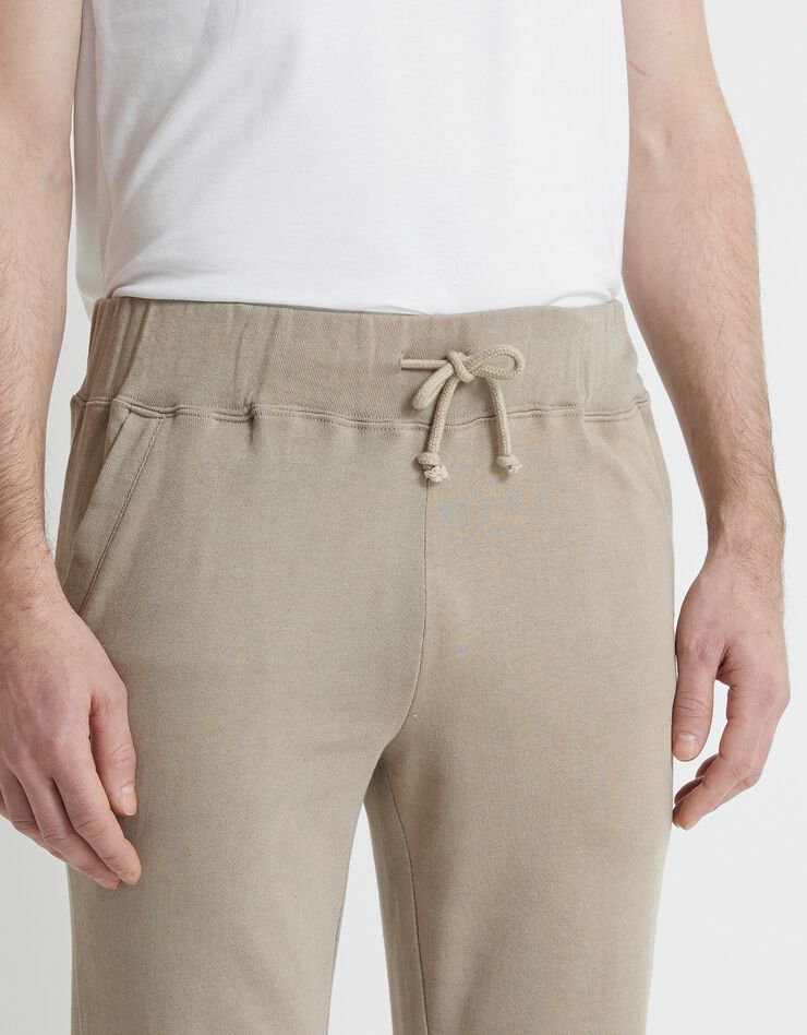 Pantalon jogging molleton bas droits (beige) Pantalon jogging molleton bas droits (beige)