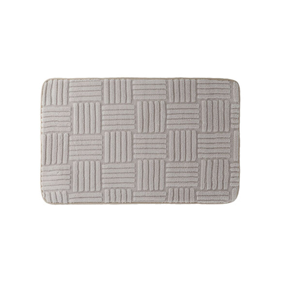 Tapis de bain effet damier (taupe)