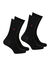 Chaussettes coton peign&eacute; - lot de 2 (noir)