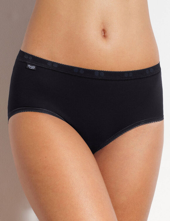 Culotte midi Basic+, lot de 3 achetées +  GRATUITE (1) (noir)