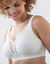 Soutien-gorge dentelle et velours grand maintien - sans armatures (ivoire)