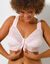  Soutien-gorge dentelle et microfibre agrafage devant - sans armatures (rose)