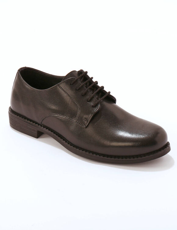 Derbies cuir à lacets (noir)