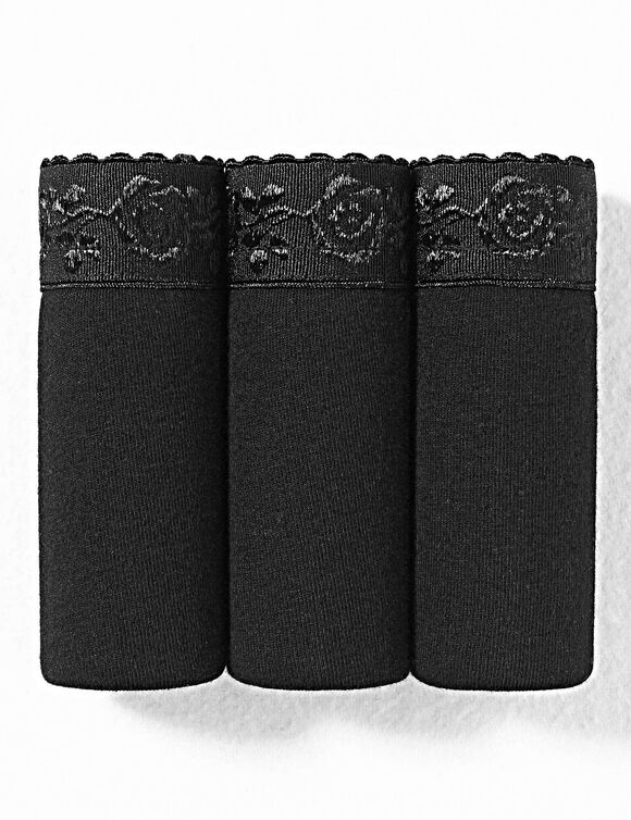 Culotte maxi effet ventre plat - lot de 3 (noir)