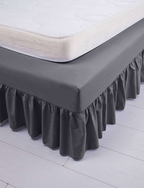 Cache-sommier intégral volant fantaisie (gris anthracite)