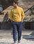 Sweat molleton col rond (jaune)