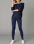 Legging taille haute sp&eacute;cial froid, molleton gratt&eacute; (marine)