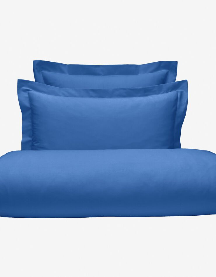 Linge de lit uni polyester-coton Colombine (océan)