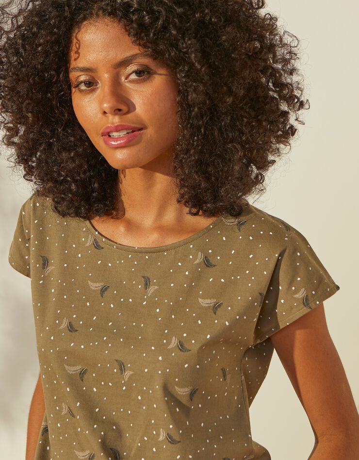 Tee-shirt imprimé - achat responsable (kaki) Tee-shirt imprimé - achat responsable (kaki)