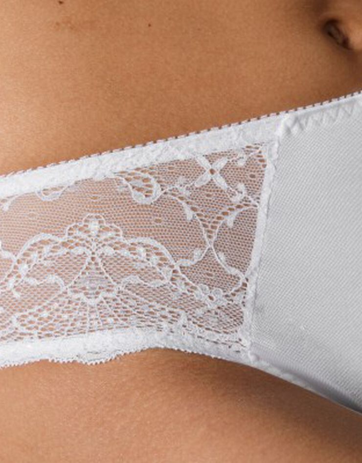 Culotte maille satinée et dentelle Salford - lot de 2 (blanc + noir) Culotte maille satinée et dentelle Salford - lot de 2 (blanc + noir)