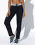 Pantalon jogging maille (noir / gris chiné)