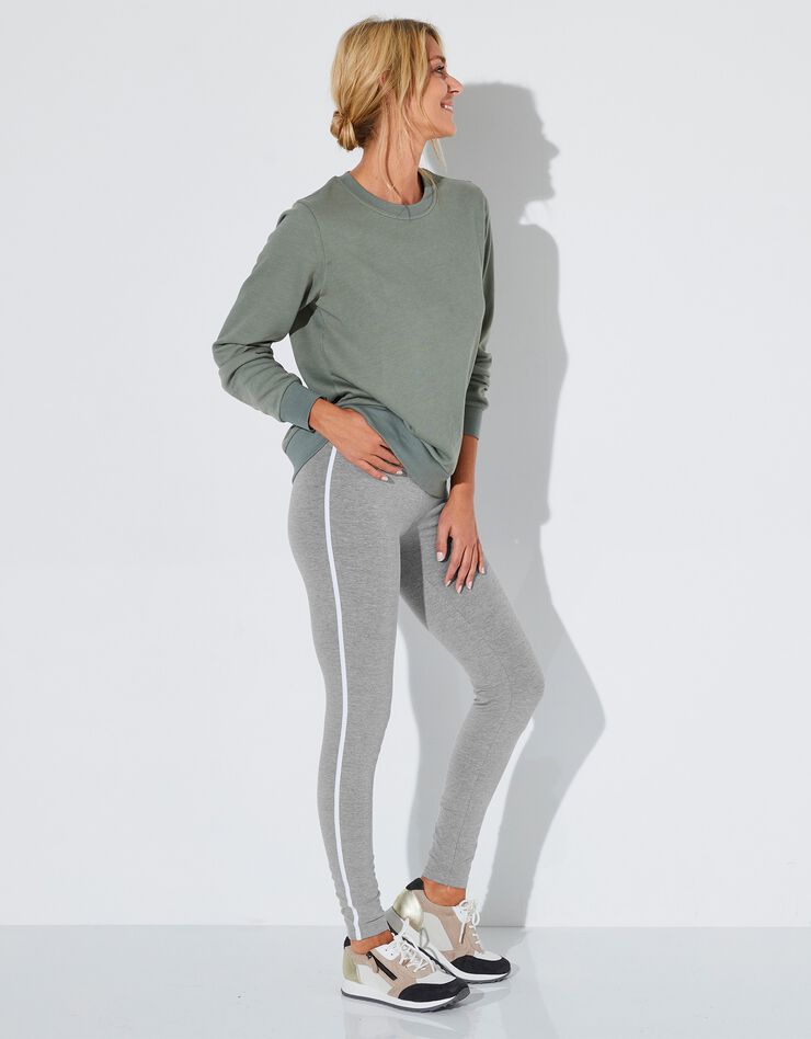 Legging bicolore (gris chiné / blanc) Legging bicolore (gris chiné / blanc)