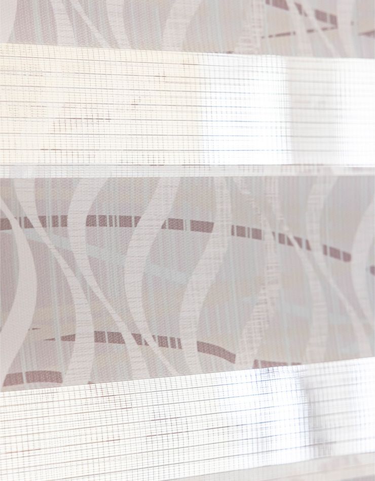 Store jour/nuit motif serpentins (taupe / blanc)
