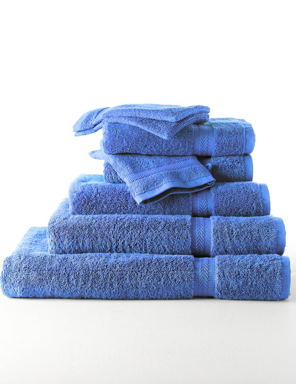 Collection serviettes de bain unies - confort moelleux 420 g/m&sup2; (bleu dur)