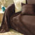   Plaid ou jet&eacute; uni coton tissage artisanal (chocolat)