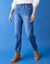 Jean stretch coupe mom confort, taille élastiquée (stone)