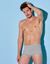 Slip ouvert taille haute - lot de 3 (gris chiné)