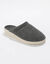 Chaussons mules compensées éponge largeur confort (gris)
