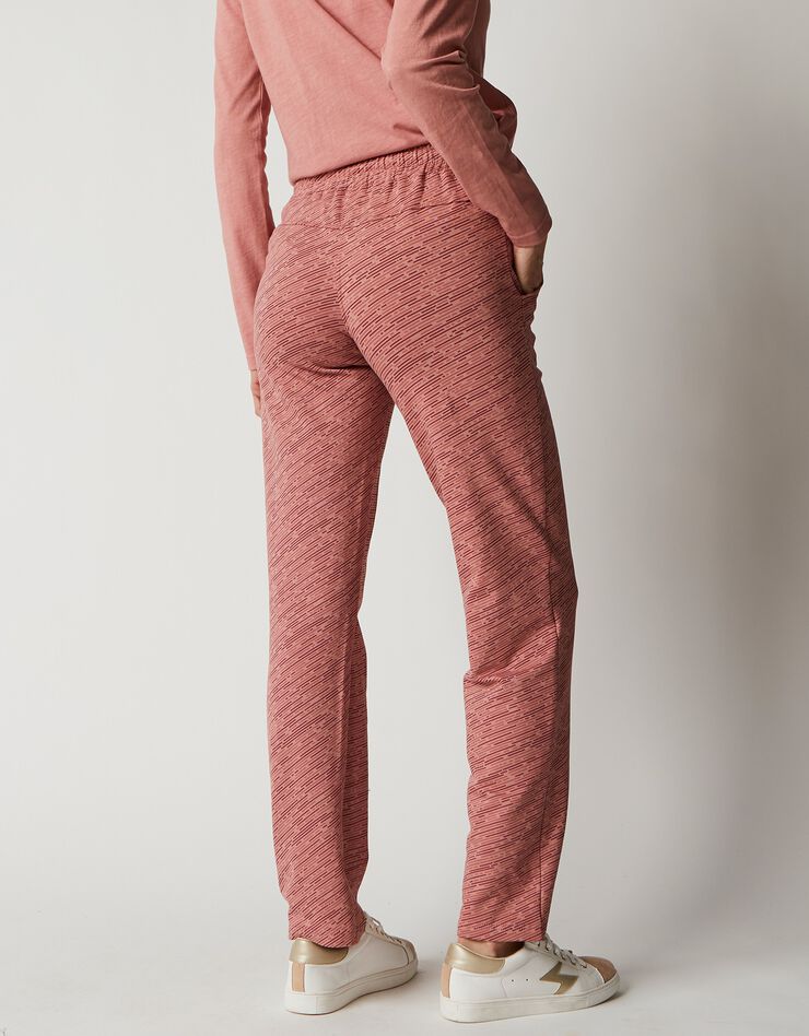 Pantalon molleton imprimé chiné (rose chiné) Pantalon molleton imprimé chiné (rose chiné)