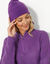Bonnet en maille unie (violet)
