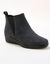 Boots compensées cuir souple certifié LWG (bleu grisé)