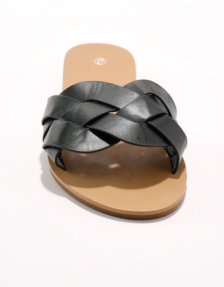 Mules bande tressée (noir) Mules bande tressée (noir)
