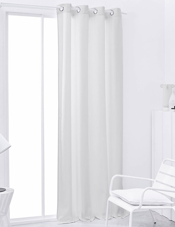 Rideau oeillets uni (blanc)