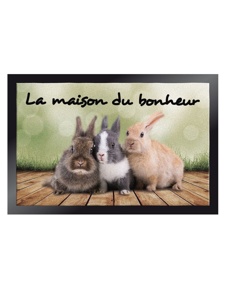 Tapis anti-poussière motif lapins (unique)