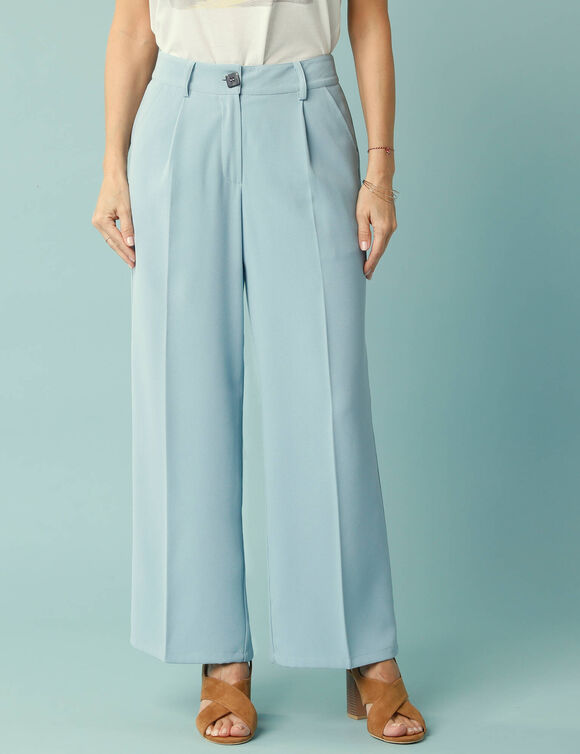 Pantalon large fluide Spécial Petites (bleu ciel)