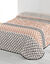 Couette microfibre imprimé tribal 200 g/m² (pêche / gris)