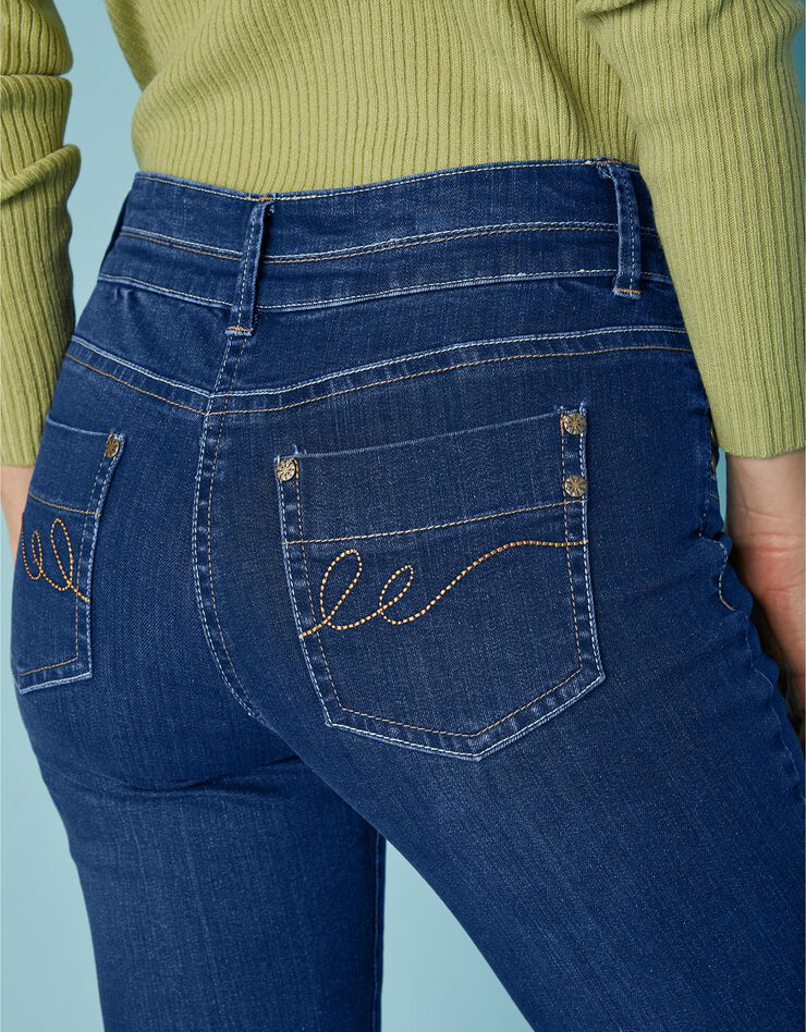 Jean délavé coupe bootcut stretch (dark blue) Jean délavé coupe bootcut stretch (dark blue)