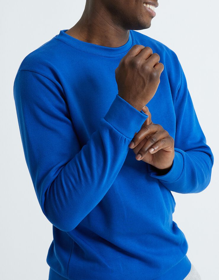 Sweat molleton col rond (bleu roy)
