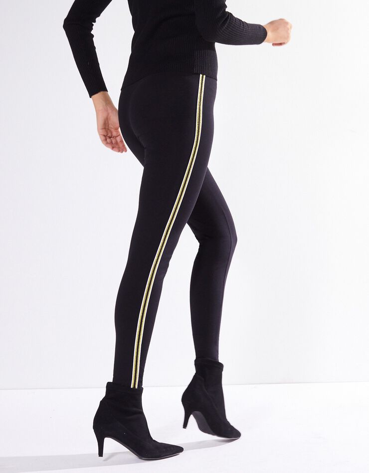 Legging bande dorée (noir / doré) Legging bande dorée (noir / doré)