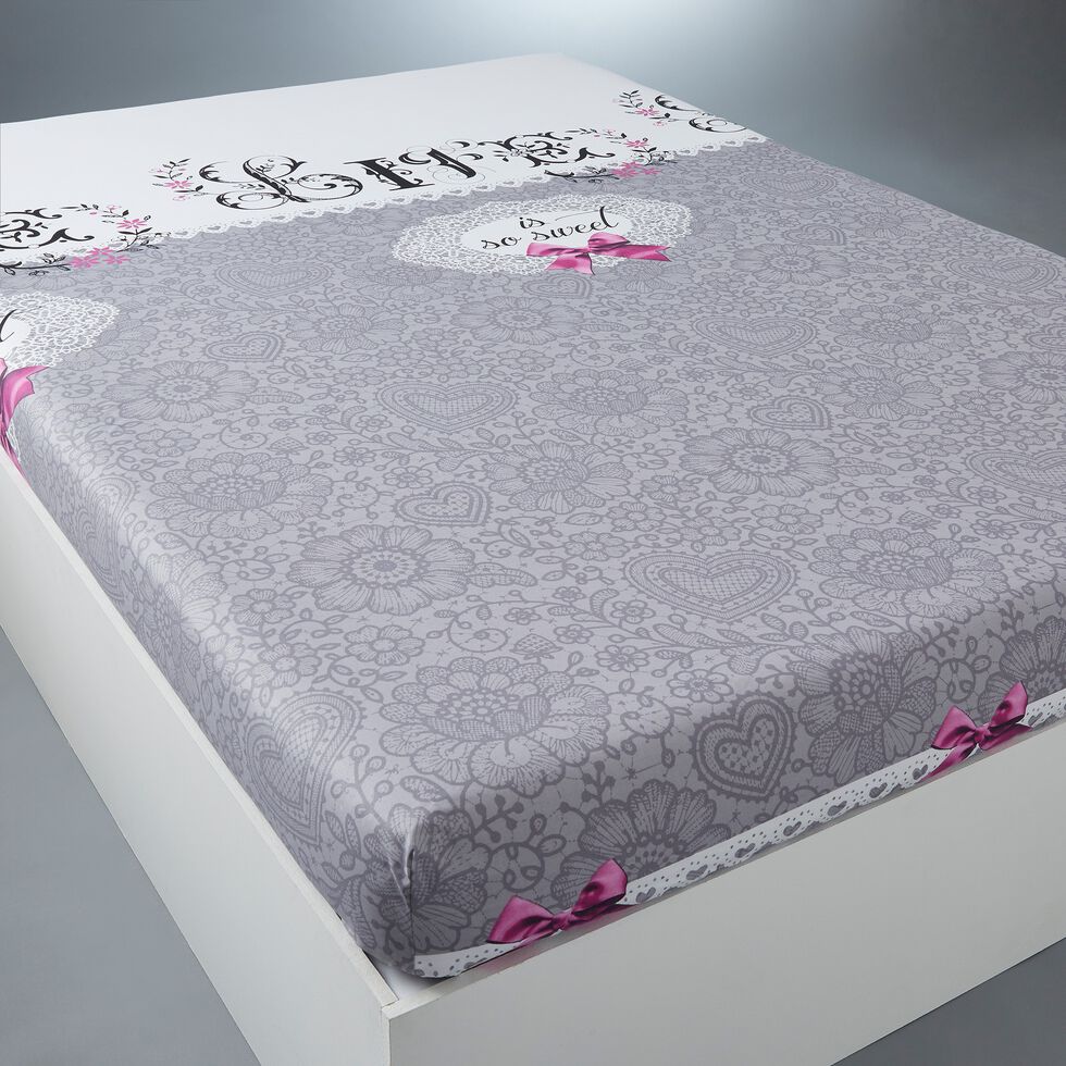 Linge de lit Clothilde coton, gris Blancheporte