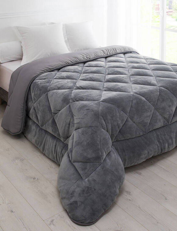 Couette synthétique double face 350 g/m² (gris)