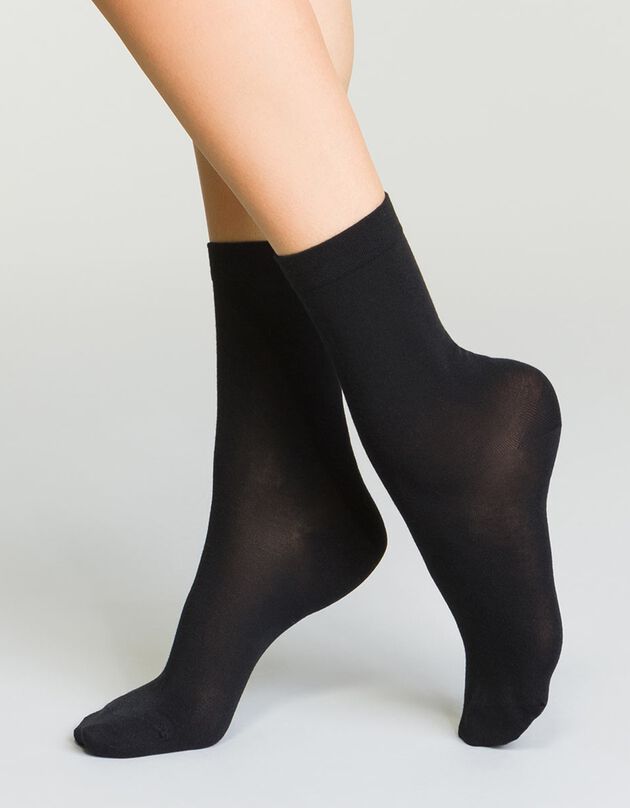 Chaussettes mi-hautes femme thermo isolantes   (noir)