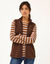Veste zipp&eacute;e maille polaire, sans manches (chocolat)