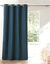 Rideau isolant uni envers polaire finition oeillets (bleu paon)