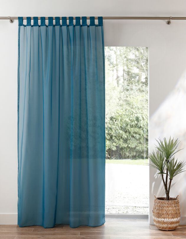 Panneau voile uni finition pattes (bleu canard)