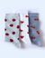 Chaussettes imprimées - lot de 3 paires (blanc + bleu + gris)