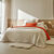 Couvre-lit réversible microfibre matelassée/sherpa (terracotta)