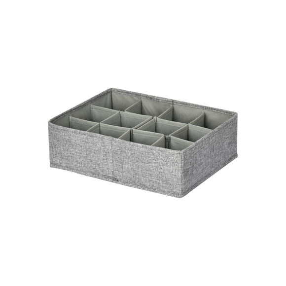 Organiseur tiroir gris 12 compartiments (gris)