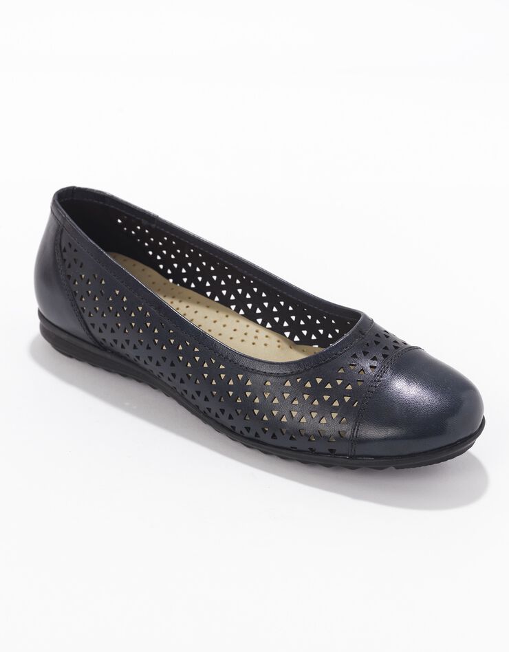 Ballerine cuir ajouré (marine) Ballerine cuir ajouré (marine)