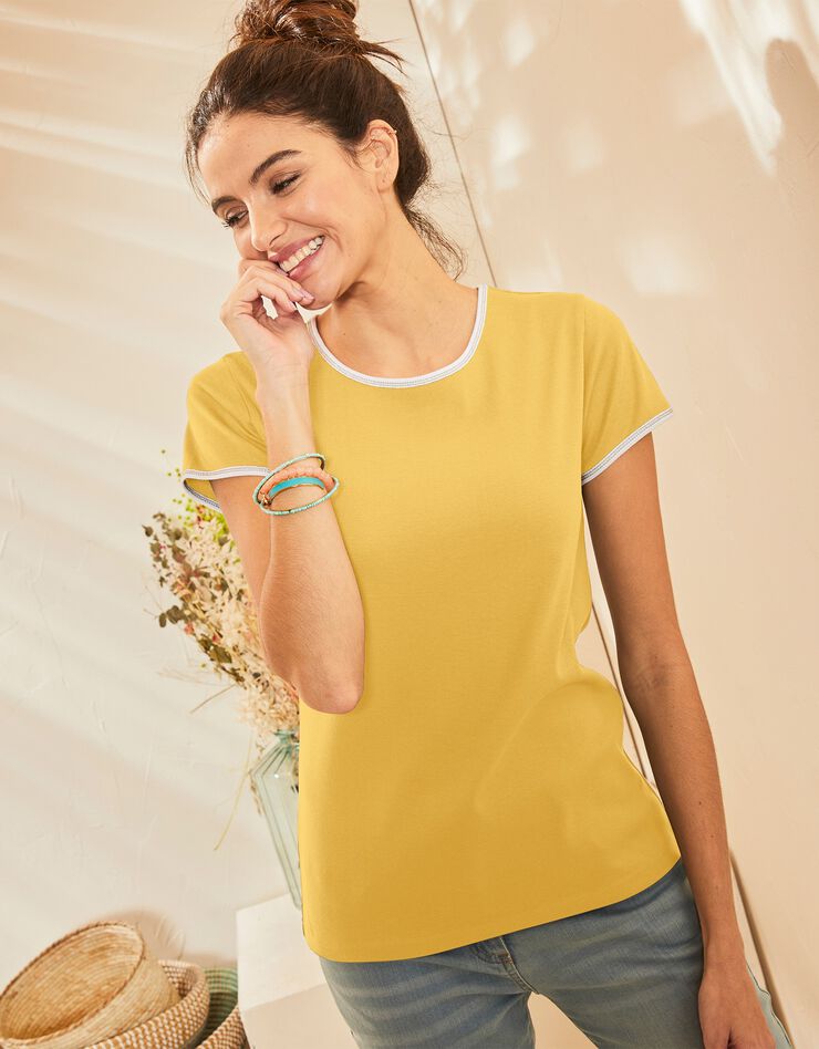 Tee-shirt bicolore manches courtes Tee-shirt bicolore manches courtes