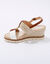Sandales bi-matière compensées corde (blanc)