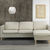 Housse gaufrée bi-extensible coussins méridienne (beige)