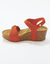 Sandales compensées ouverture totale (orange)