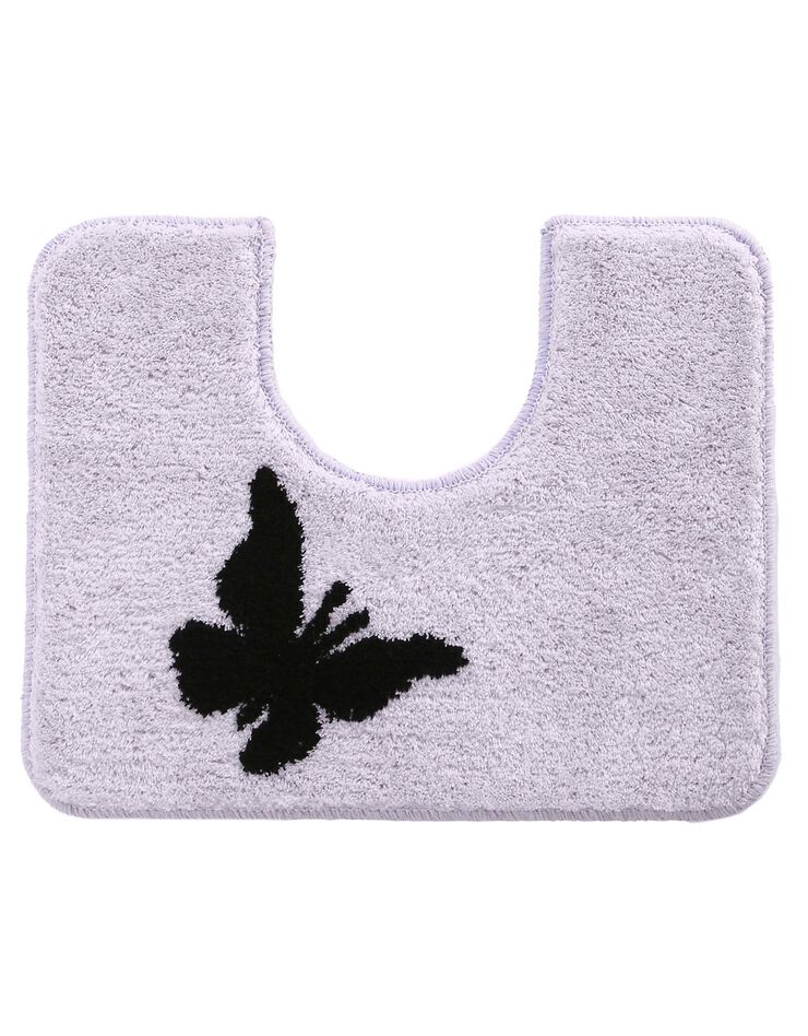 Tapis de bain fantaisie Chat & Papillon (parme grisé) Tapis de bain fantaisie Chat & Papillon (parme grisé)
