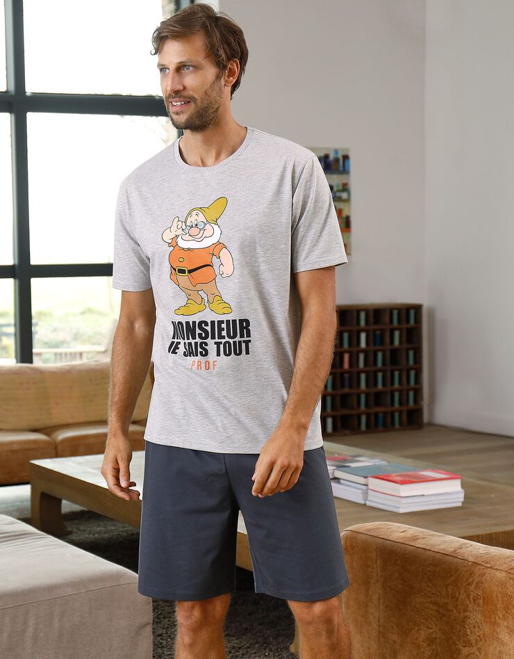 Pyjama short Prof (gris clair / anthracite) Pyjama short Prof (gris clair / anthracite)